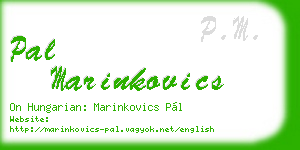 pal marinkovics business card